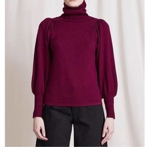 Apiece Apart Deep Red Turtleneck Sweater
